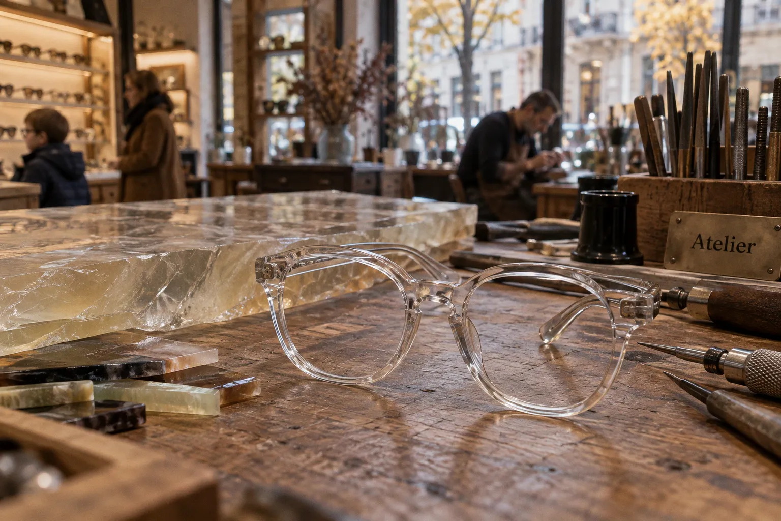 Montures transparentes : le choix de la discrétion stylée